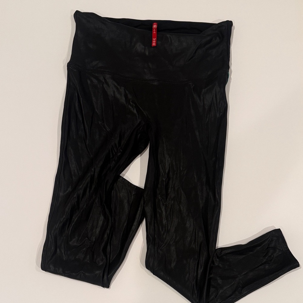SPANX Faux Black Leggings Petite 1X